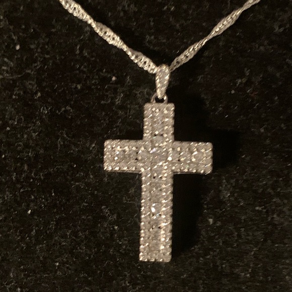 Other - Ice-Out Cross Pendant Charm Necklace